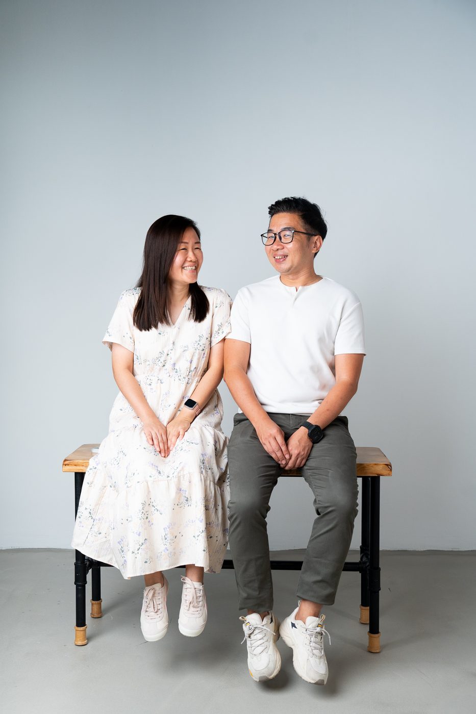 Family photoshoot Singapore — couple portrait session at The Portrait Room studio